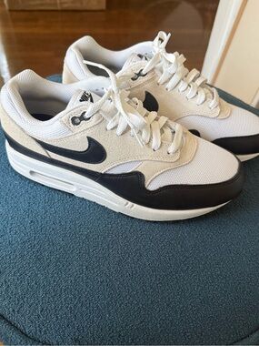 Nike Men’s White and Black Air Max 1
